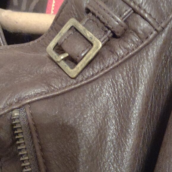 Cole Haan All leather Bomber Jacket - Picture 6 of 9